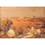 Titta Fasciotti, LANDSCAPE, signed and dated 81, oil on board, 35,5 by 50,5cm