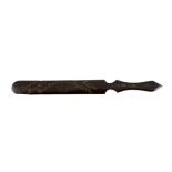 Anglo-Boer War Ceylon Letter Opener or Page Turner 1900-1902 Length: 35cm. A most unusual ebony