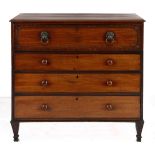 A VICTORIAN MAHOGANY SECRÉTAIRE CHEST OF DRAWERS, 19TH CENTURY the rectangular moulded top above a