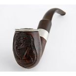 Large Bespoke Anglo-Boer War Carved Pipe 1900 Length: 19cm. This large pipe commissioned by a