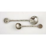 Anglo-Boer War P.O.W. Spoons 1899-1902 Two silver spoons made by Boer P.O.W.'s from silver ZAR