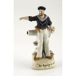 Anglo-Boer War Handyman Bisque figure 1900 Height: 15cm. Just as 'The Gentleman in Kharki' came to