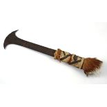 A MONGO KNIFE a ceremonial Mongo knife, from diverse group of people south of the Congo River,