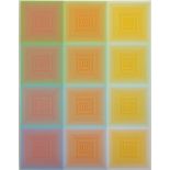 Victor Vasarely ABSTRACT NO 8 silkscreen printed in colours, unsigned sheet size: 65 by 50cm,