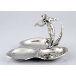 AN ART NOUVEAU ELECTROPLATE TRIPLE FRUIT DISH, GERMANY, WMF,(WURTTEMBERGISCHE METALLWARENFABRIK)