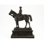 Cast Iron Doorstop: Part of a series of Anglo-Boer War personalities 1900 19 by 26cm. Mounted figure