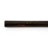 Diyatalawa Ebony Walking Stick Ceylon: 1900 Length: 88cm. The stick is neatly engraved in Roman