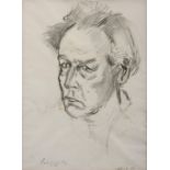 Jean Max Friedrich Welz SELF PORTRAIT signed and dated 29-9-72 pencil on paper 43 by 32cm