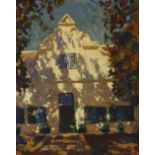 Edward Roworth CAPE DUTCH HOME IN AUTUMN signed oil on canvas 50 by 40cm