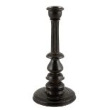 Ceylon P.O.W. Candlestick Ceylon: 1902 Height: 25cm. A finely turned example in ebony with a