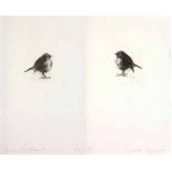 Candice Dawn Blignaut (South African 1974 --) ROBYN 1 & 2 monotype to digital lithograph, signed and