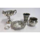 A MISCELLANEOUS COLLECTION OF SILVER ITEMS, VARIOUS MAKERS AND DATES, BIRMINGHAM AND SHEFFIELD,