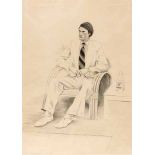 David Hockney (British 1937--) JOE MACDONALD lithograph, signed and dated '76 in blue crayon sheet