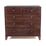 A CAPE STINKWOOD AND INLAID CHEST OF DRAWERS the rectangular moulded top above a pair of short