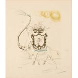 Salvador Dali (Spanish 1904--1989) ELEPHANT ROYALE etching, signed and inscribed 'e. A.' in pencil