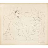 Pablo Picasso (Spanish 1881--1973) TWO NUDES etchings, inscribed IXXX in the plate, singed in pencil