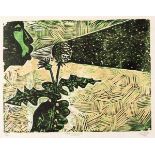 Peter Clarke (South African 1929--2014) THISTLEDOWN woodcut, signed, dated 1999, numbered 8/30 and