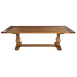 A FRENCH OAK REFECTORY STYLE TABLE MANUFACTURED BY PIERRE CRONJE, LATE 20TH CENTURY the