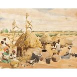 Joyce Ordbrown (South African 1894--1974) RURAL SCENE signed watercolour on paper 33 by 41cm