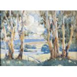 Sydney Carter (South African 1874--1945) BLUE GUMS signed watercolour with heightening on paper 38