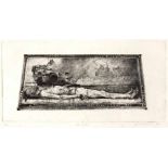 Johann du Plessis (South African 1953--) THE VISION etching, signed, dated 1990, numbered 3/20 and