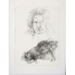 Diane Victor (South African 1964-) THE USHER lithograph, signed, numbered P.P. and inscribed with