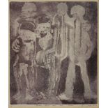 Eric Mbatha (South African 1948-) THE YOUNG ONES AND THE GODS etching and aquatint, signed, numbered