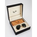 A PAIR OF 18CT GOLD AVIATOR RAY BANS with case, box and authenticity certificate