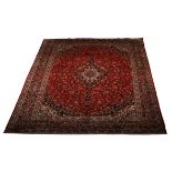 A HAMADAN CARPET, PERSIA, MODERN the black field with an overall design of connected palmettes and