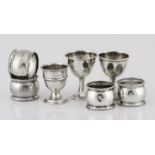 A COLLECTION OF SILVER NAPKIN RINGS, GORHMAM MANUFACTURING CO, BIRMINGHAM, 1908- 1911 each of