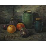 Jack (Jacobus) Pieters (South African 1886-1977) STILL LIFE WITH FRUIT signed and dated 1964 oil
