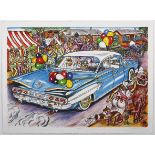 Tommy (Thomas) Trevor Motswai (South African 1963-) CADILLAC lithograph printed in colours,