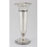 A GEORGE VI SILVER POSY VASE, JOSEPH GLOSTER, BIRMINGHAM, 1950 the tapering cylindrical body on a