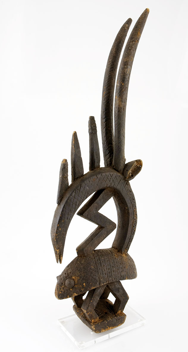 A BAMARA MALE CHIWARA HEADDRESS, MALI 58.5cm high