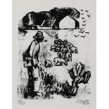 Peter Clarke (South African 1929-2014) SHEEP FARMER lithograph, signed, dated 1972 and numbered 35/