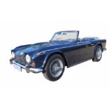 A 1968 TRIUMPH TR5 P1 Colour: dark navy blue with black leather interior fitted with a boot