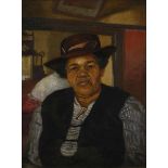 George Mnyalaza Milwa Pemba (South African 1912-2001) THE ARTIST'S MOTHER signed and dated 48 oil on