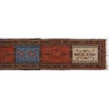 A KURD FLAT WEAVE RUNNER, NORTH WEST PERSIA, MODERN the field divided into five panels depicted in