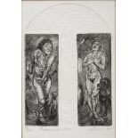 Diane Victor (South African 1964-) ADAM AND EVE etching, signed, dated 91, numbered 8/20 and