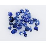 A MISCELLANEOUS COLLECTION OF OVAL MIXED-CUT SAPPHIRES various sizes, weighing approximately 5.