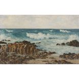 Vera Volschenk (South African 1899-1987) SEASCAPE signed and dated 1968 oil on canvas laid down on