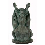 Herman Wald (South African 1906-1970) MOSES signed and dated 1959 bronze with green patina height:
