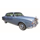 A 1971 ROLLS ROYCE CORNICHE Two-door coupe, colour: light gun metal blue, with navy blue leather