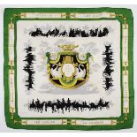 AN HERMES SILK SCARF: LE BOIS DE BOULOGNE artist: Hugo Grygkar, date of issue: 1957, theme: