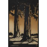 Jacob Hendrik Pierneef (South African 1886-1957) BLOEKOMBOME (Nilant 77) linocut, signed in pencil