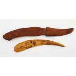 UNKNOWN TWO WOODEN PAPER OPENERS n.p.: n.p., 1899-1902. The first paper opener has pen and ink