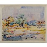 Walter Whall Battiss (South African 1906-1982) LANDSCAPE watercolour on paper Goodman Gallery,