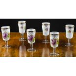 SET 6 COPAS CRISTAL VENECIANO SIGLO XIX. Set de 6 copas del siglo XIX de cristal veneciano. Fuste