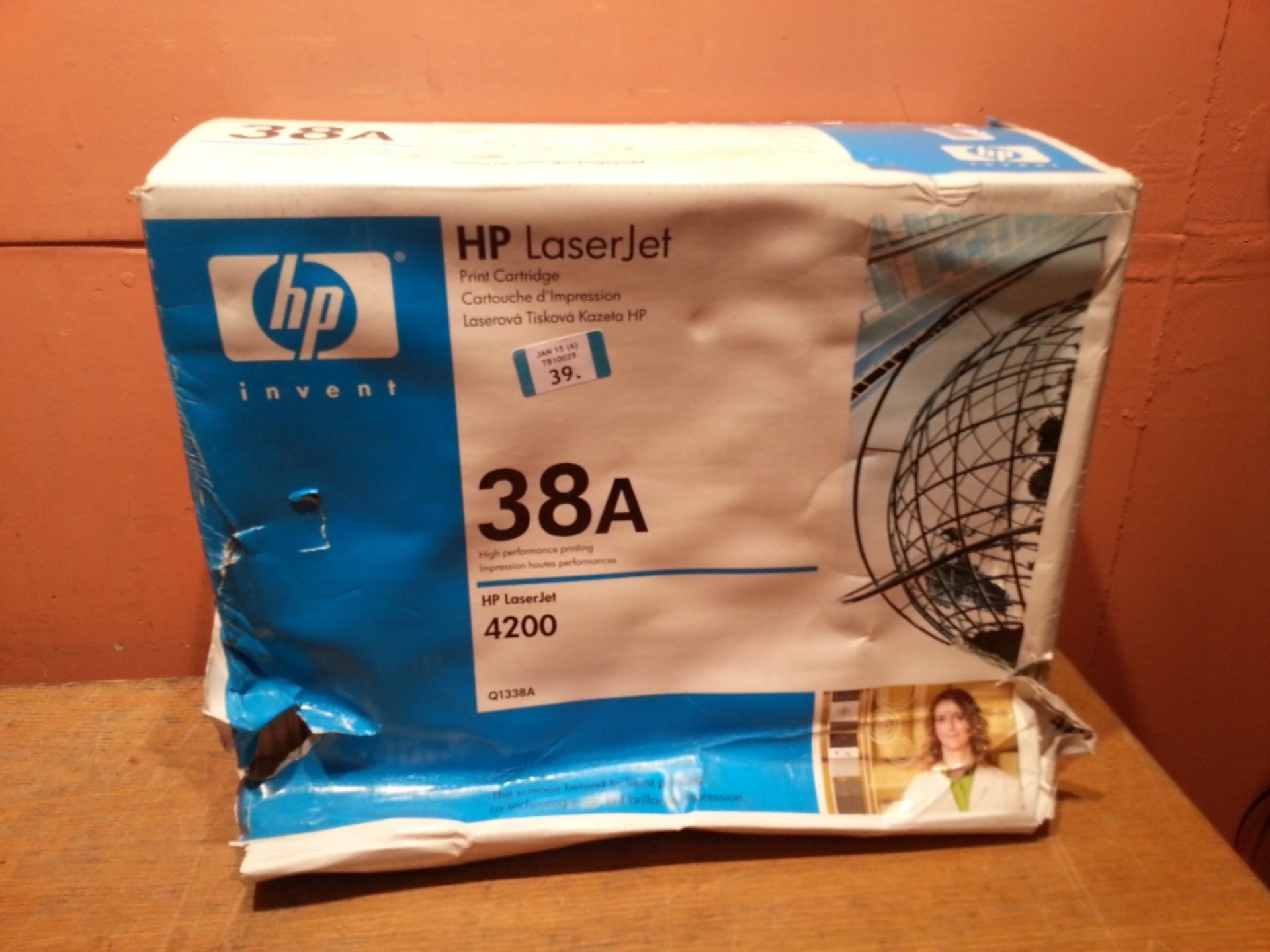 HP  Original Q1338A 38A Toner Cartridge For 4200 - Sealed In Box - Outer box damaged