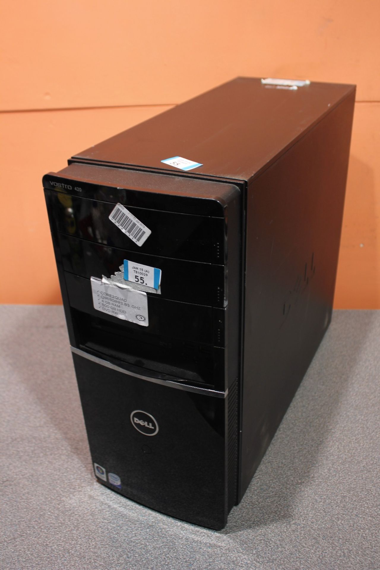 DELL Vostro 420 Tower - Core 2 Quad @ 2.83Ghz - 4GB Ram - 500GB Hdd - DVD RW - Microsoft Vista